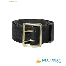 Ремень воина (офицерский), тиснение молитвы снаружи. Натуральная кожа. Длина изделия 123см, ширина 5см