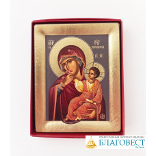Икона Божией Матери им."Отрада и утешение", ковчег,  10 * 13 см. Святая Гора Афон
