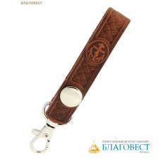 Брелок-подвеска с карабином (натуральная кожа)