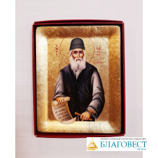 Икона Св.преп. Паисия Святогорца, ковчег,  10 * 13 см. Святая Гора Афон