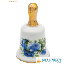 Колокольчик с цветами малый, керамика