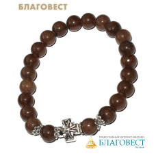 Четки-браслет из агата, 90 псалом, 20 зёрен, (диаметр 60мм, зерно 8мм)