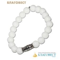 Четки-браслет из агата, 90 псалом, 20 зёрен, (диаметр 60мм, зерно 8мм)