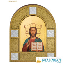 Икона арочная Господь Вседержитель, дерево, размер 11,5х14см