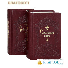 Служебник в 2-х томах. Карманный формат. Переплет искусственная кожа. Три закладки. Церковно-славянский шрифт